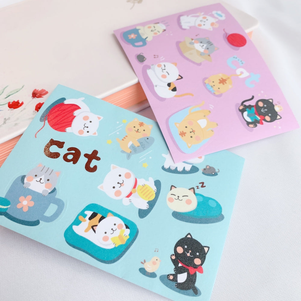 Kitties Planet Washi Paper Sticker Set - The Washi Tape Shop