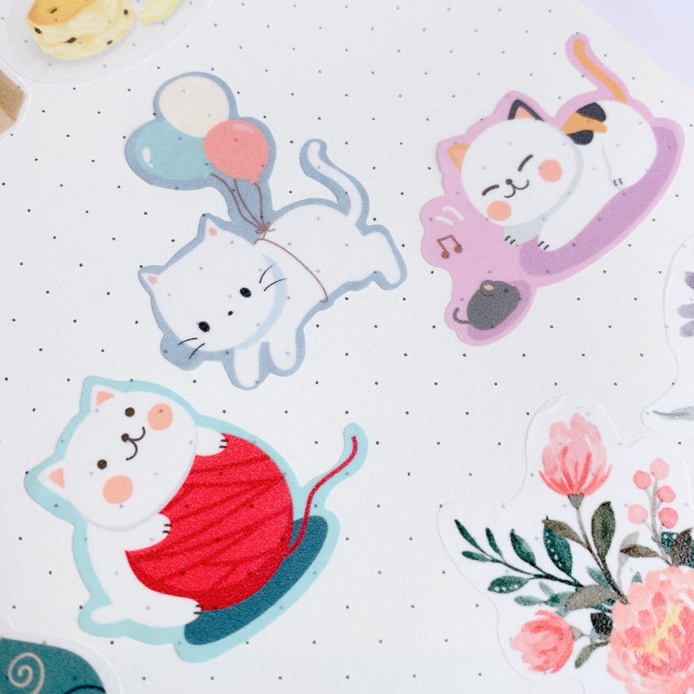 Kitties Planet Washi Paper Sticker Set - The Washi Tape Shop