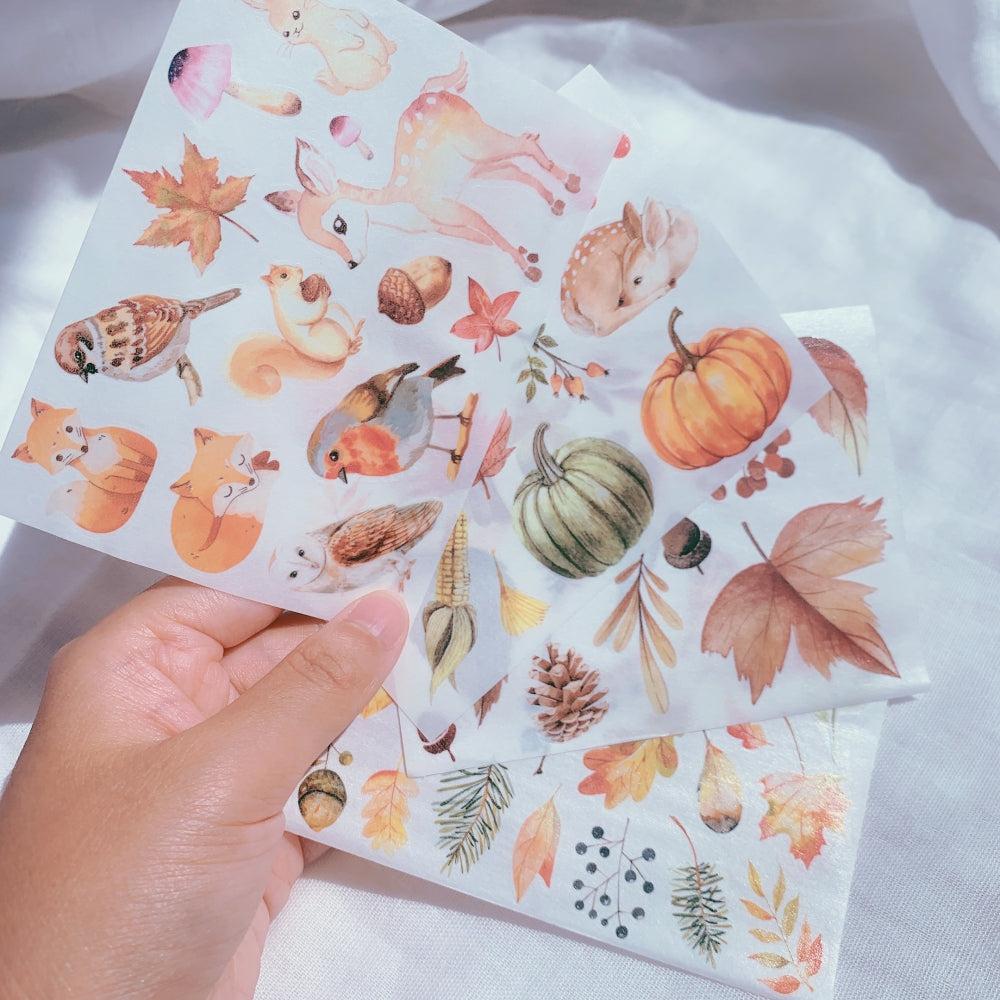 Autumn Light Washi Paper Sticker Set - The Washi Tape Shop