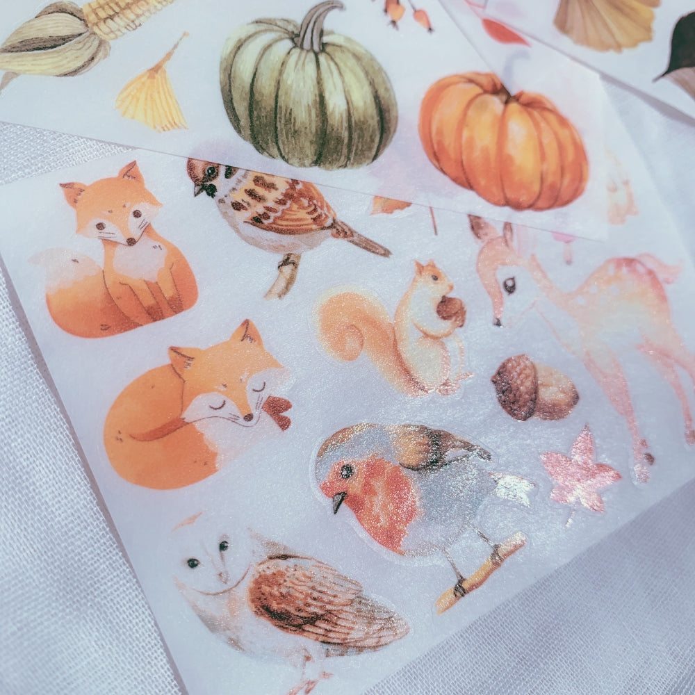 Autumn Washi Tape A6 Sticker Sheet