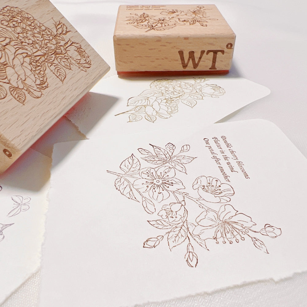 Loidesign Rubber Stamp Set - Flower and Fruits, 8 pcs