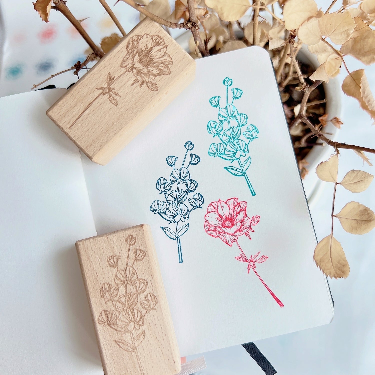 Abloom Stamp Set | The Washi Tape Shop. Beautiful Washi and Decorative Tape For Bullet Journals, Gift Wrapping, Planner Decoration and DIY Projects
