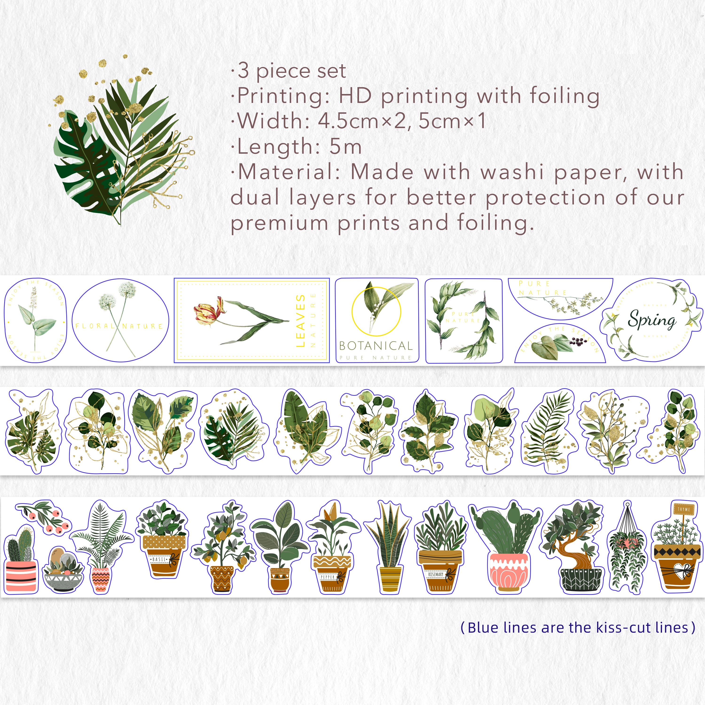 Green Washi Tape Look Set Of Green Art Board Print for Sale by